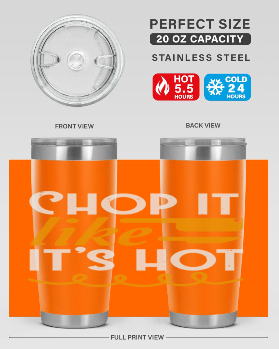 Chop it lits Hot 58# Tumbler, a double wall vacuum stainless steel tumbler with copper lining, designed for hot and cold beverages.