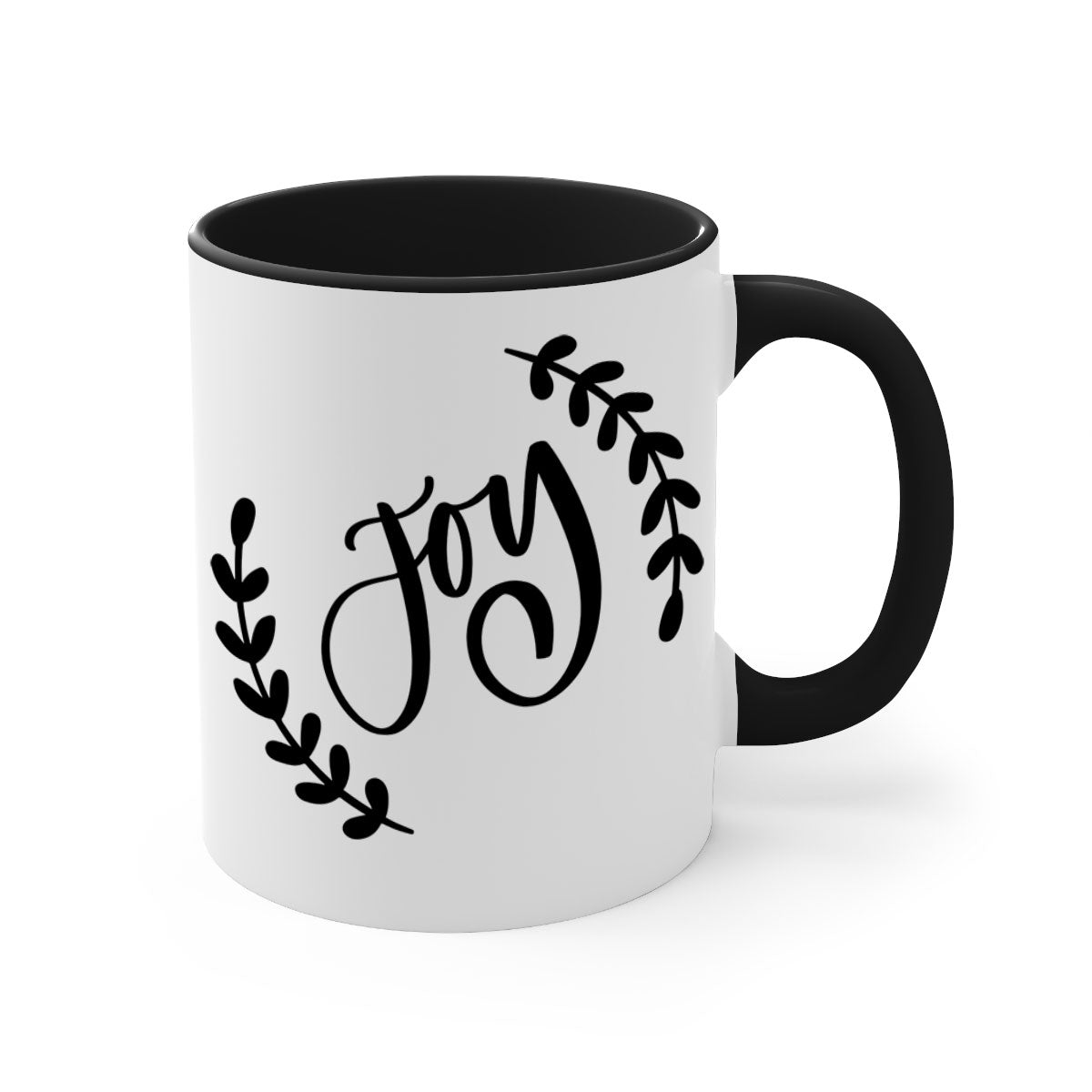 Christmas Ornamentsjoy 182# Mug with colorful handle and glossy finish, available in multiple colors and sizes.