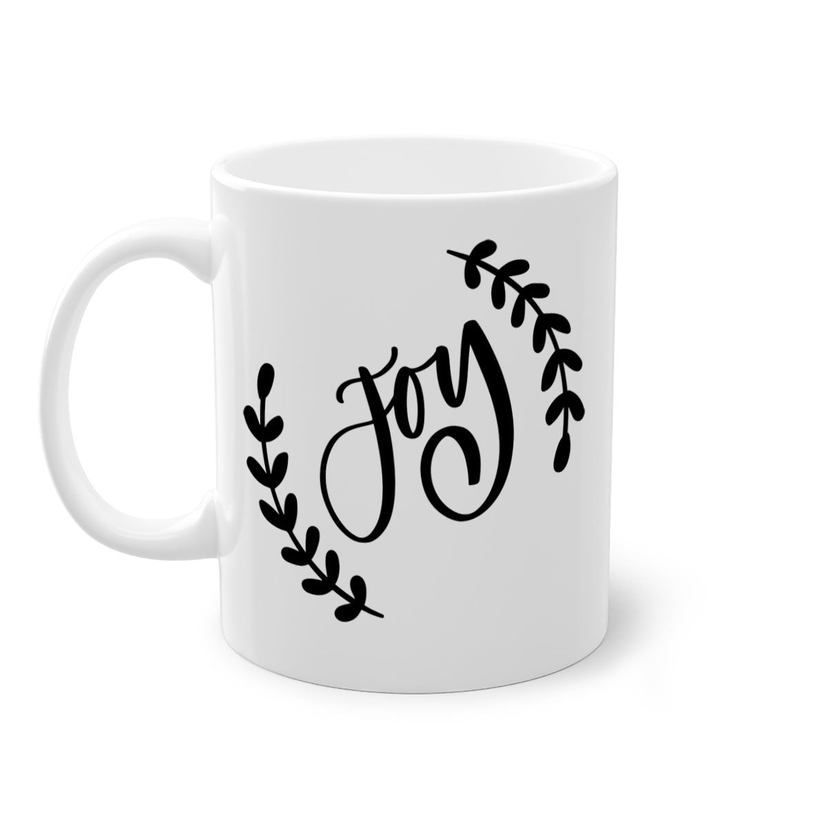 Christmas Ornamentsjoy 182# Mug with colorful handle and glossy finish, available in multiple colors and sizes.