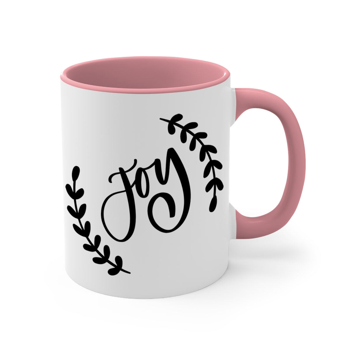 Christmas Ornamentsjoy 182# Mug with colorful handle and glossy finish, available in multiple colors and sizes.