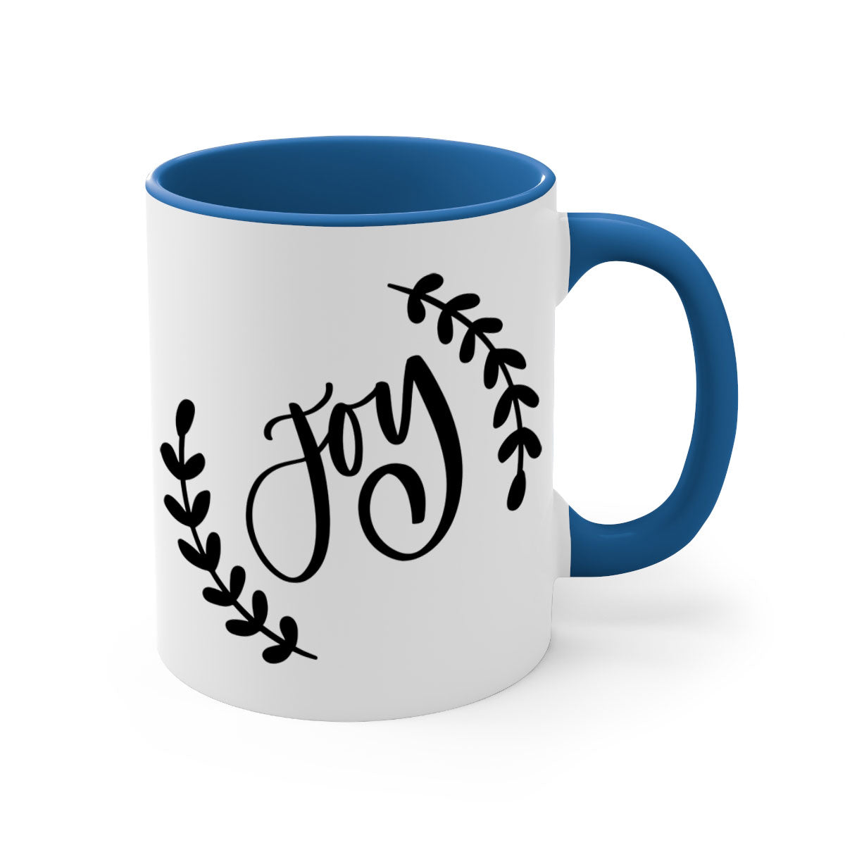 Christmas Ornamentsjoy 182# Mug with colorful handle and glossy finish, available in multiple colors and sizes.
