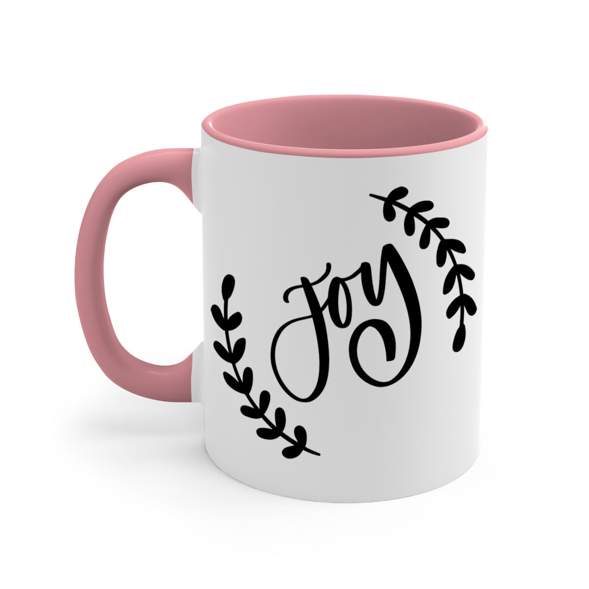 Christmas Ornamentsjoy 182# Mug with colorful handle and glossy finish, available in multiple colors and sizes.