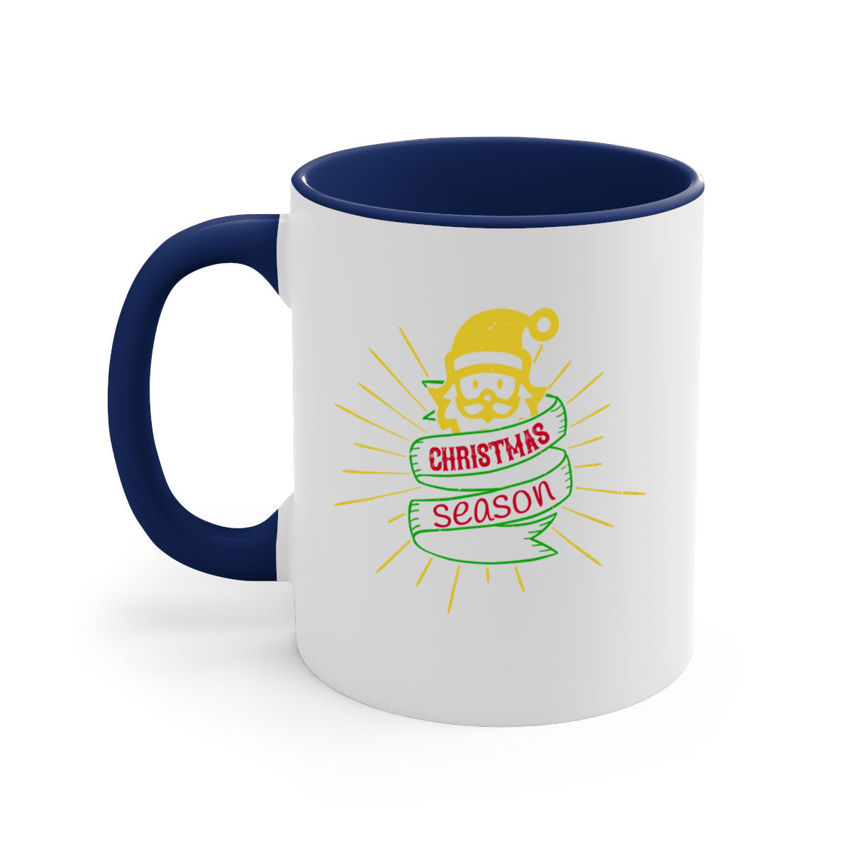 A stylish Christmas season 366# Mug with a glossy finish, featuring a colored handle and interior, available in five vibrant colors.