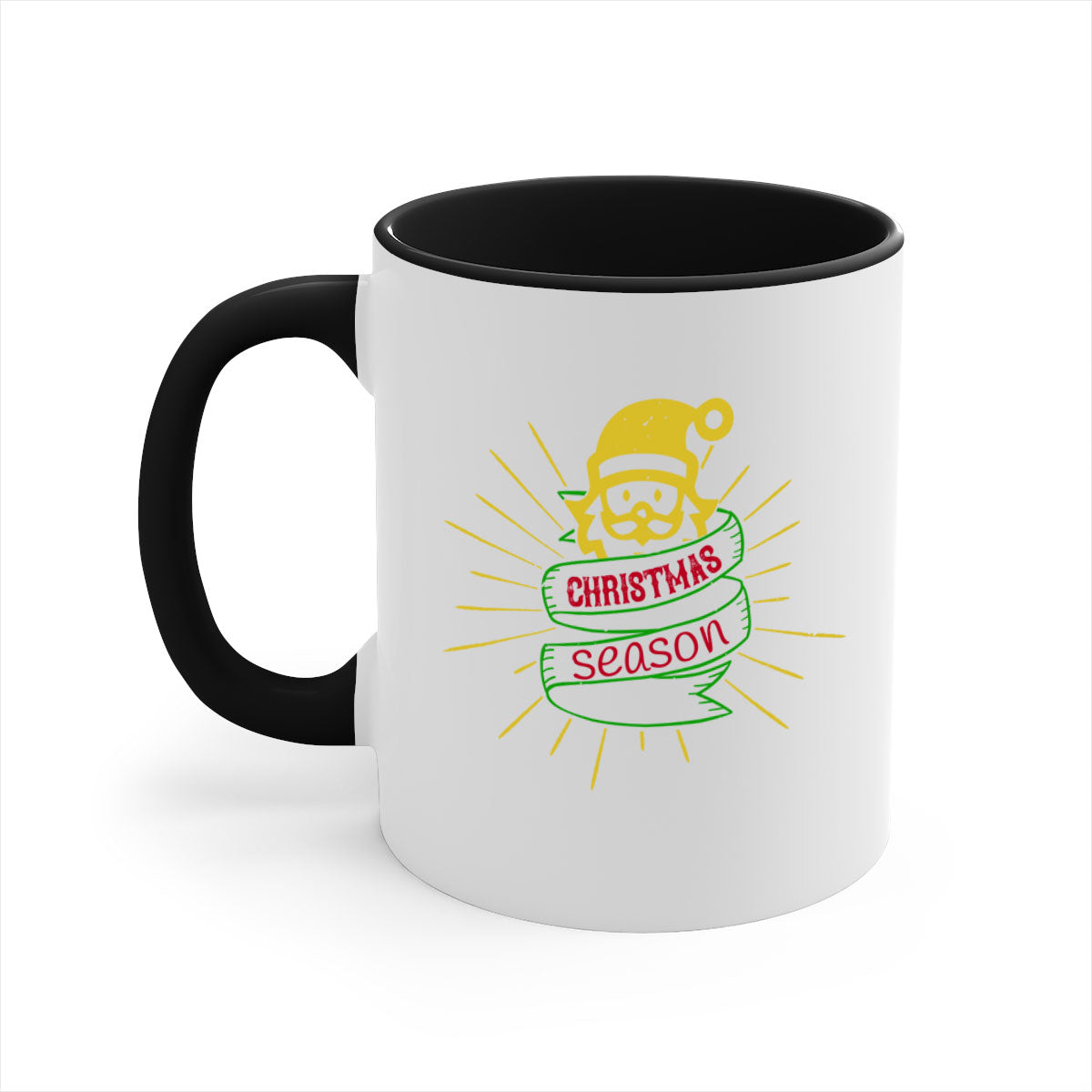 A stylish Christmas season 366# Mug with a glossy finish, featuring a colored handle and interior, available in five vibrant colors.