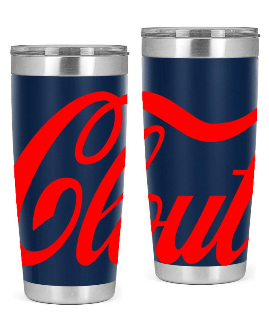 Clout 185# Cotton Tank featuring bold black words and phrases, perfect for casual wear.