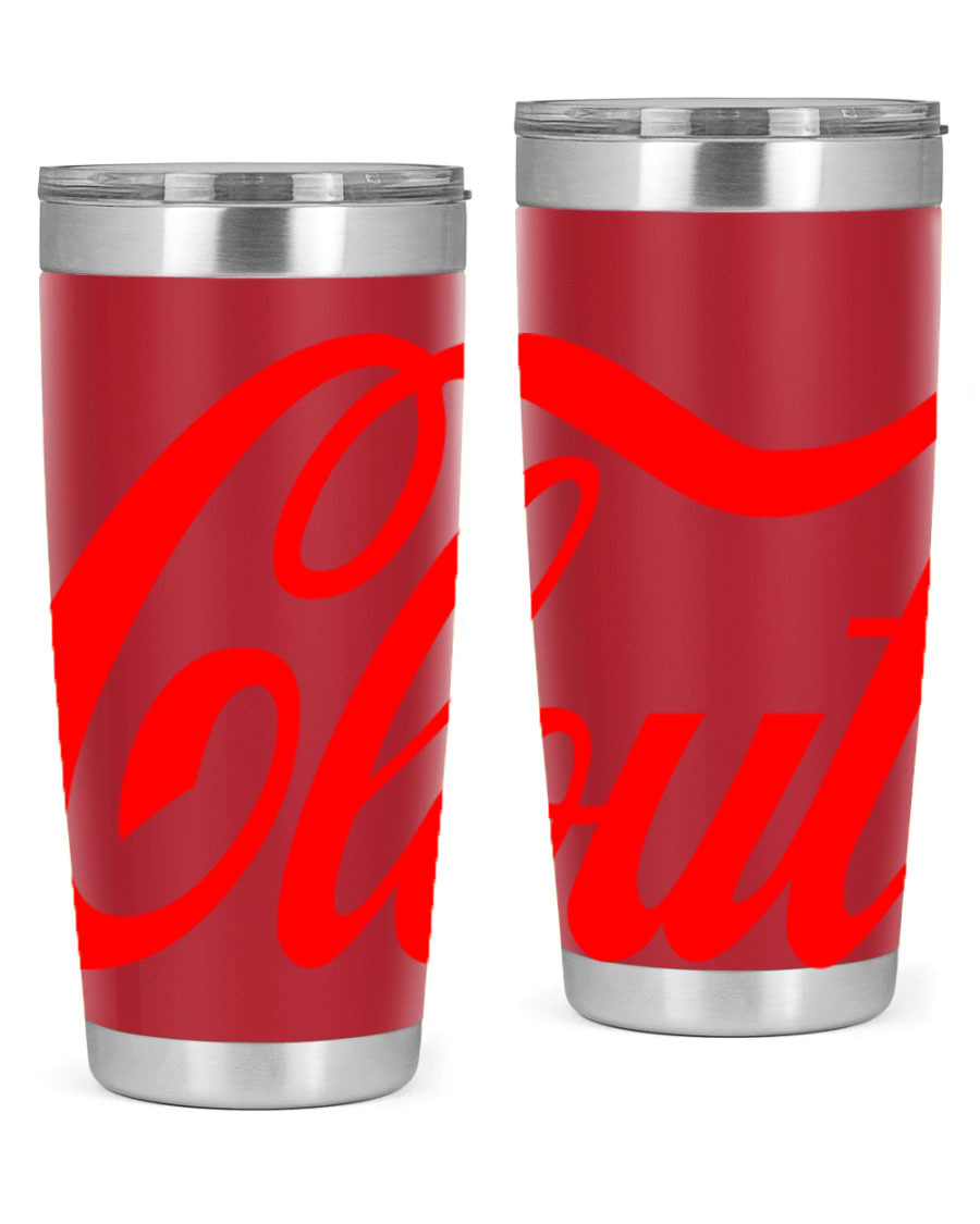 Clout 185# Cotton Tank featuring bold black words and phrases, perfect for casual wear.