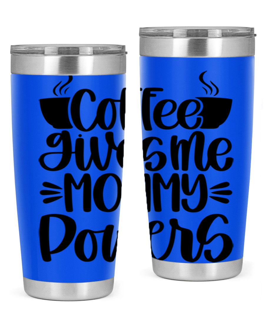 Coffee Gives Me Mommy 162# Tumbler in stainless steel with a stylish design, perfect for hot and cold beverages.