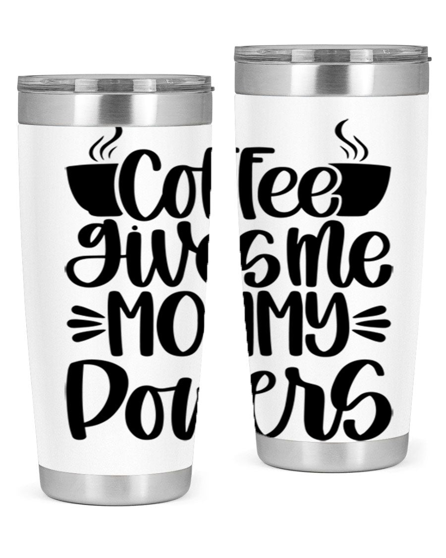 Coffee Gives Me Mommy 162# Tumbler in stainless steel with a stylish design, perfect for hot and cold beverages.