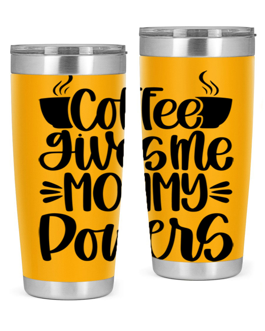 Coffee Gives Me Mommy 162# Tumbler in stainless steel with a stylish design, perfect for hot and cold beverages.