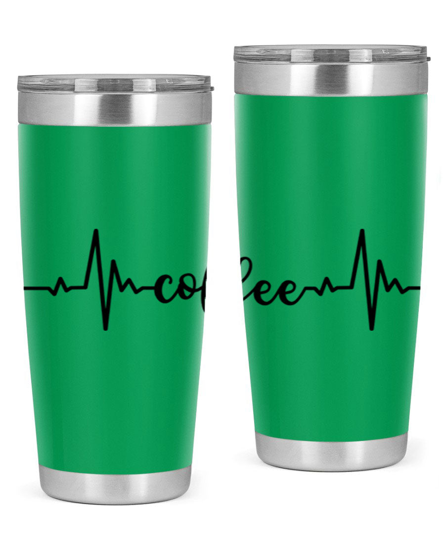 Coffee Heartbeat 246# Tumbler in stainless steel with a sleek design, perfect for hot and cold beverages.