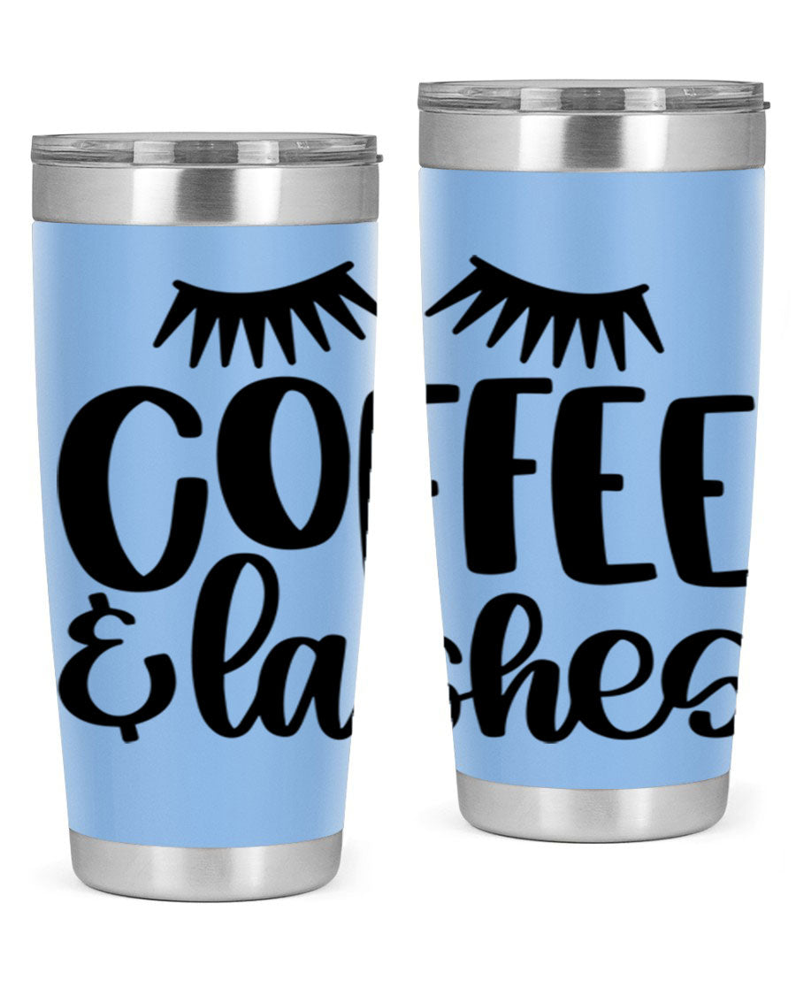 Coffee Lashes 177# Tumbler in stainless steel with a stylish design, perfect for hot and cold beverages.