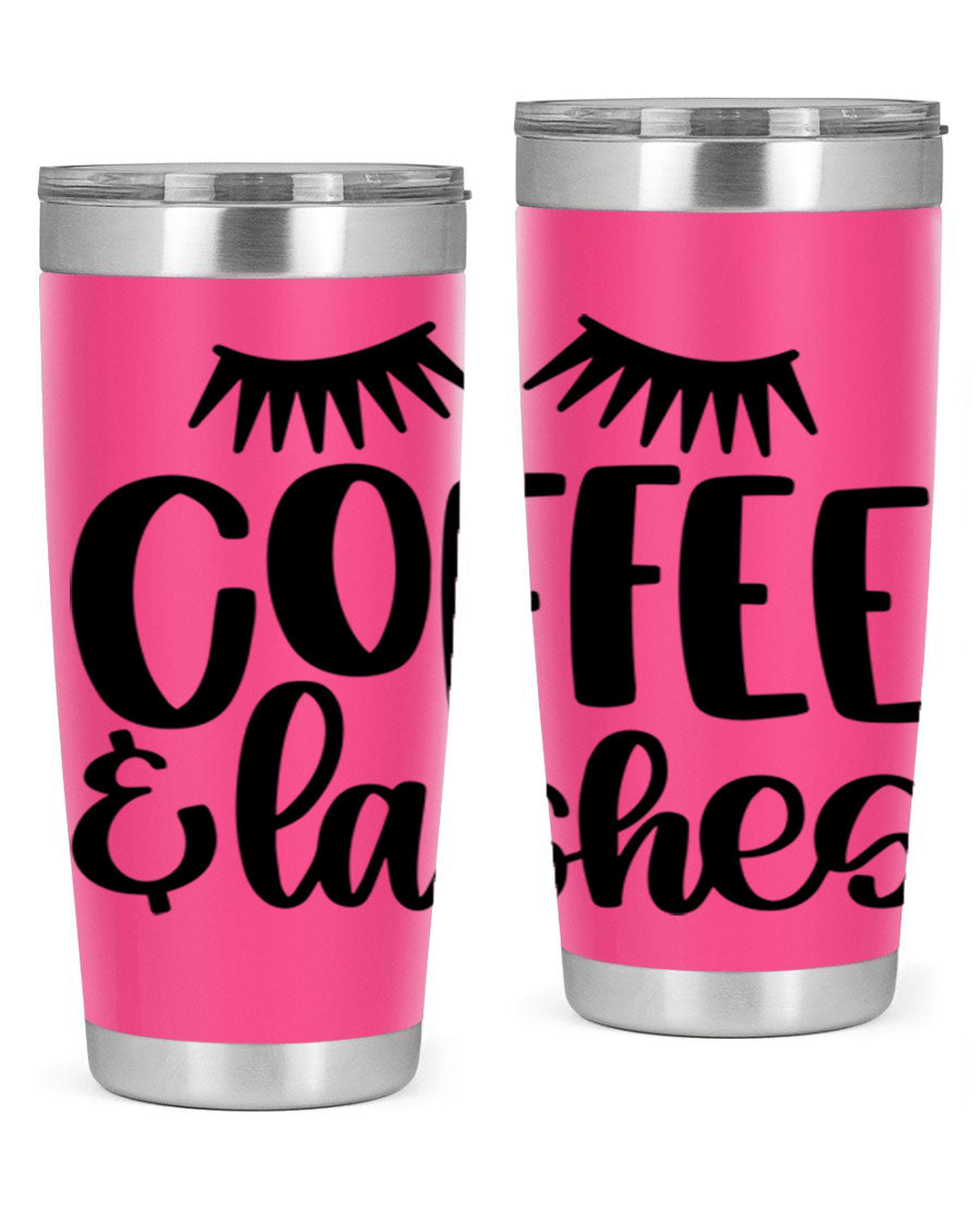 Coffee Lashes 177# Tumbler in stainless steel with a stylish design, perfect for hot and cold beverages.