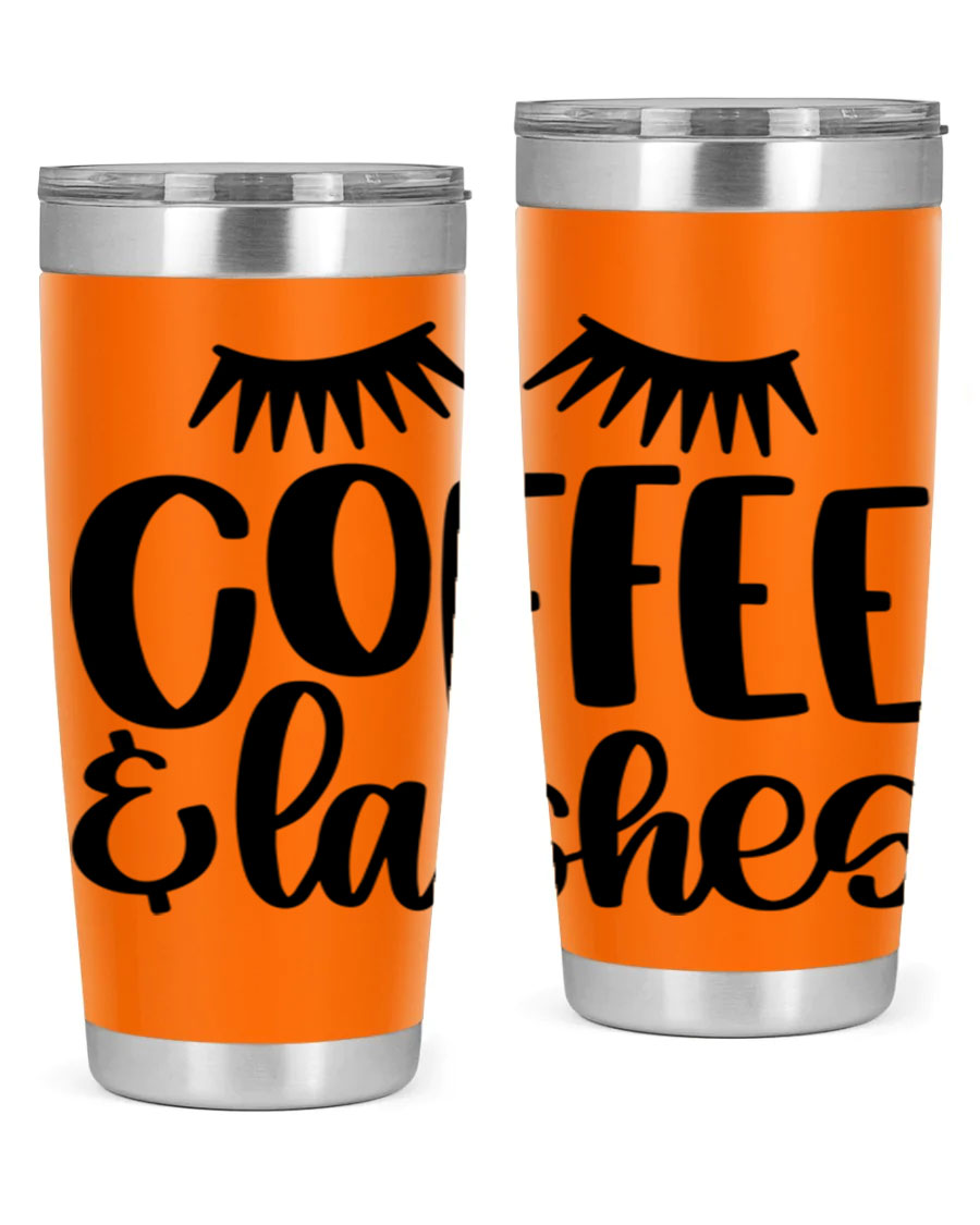 Coffee Lashes 177# Tumbler in stainless steel with a stylish design, perfect for hot and cold beverages.