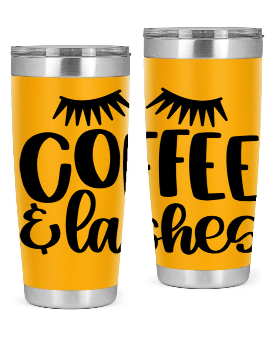 Coffee Lashes 177# Tumbler in stainless steel with a stylish design, perfect for hot and cold beverages.