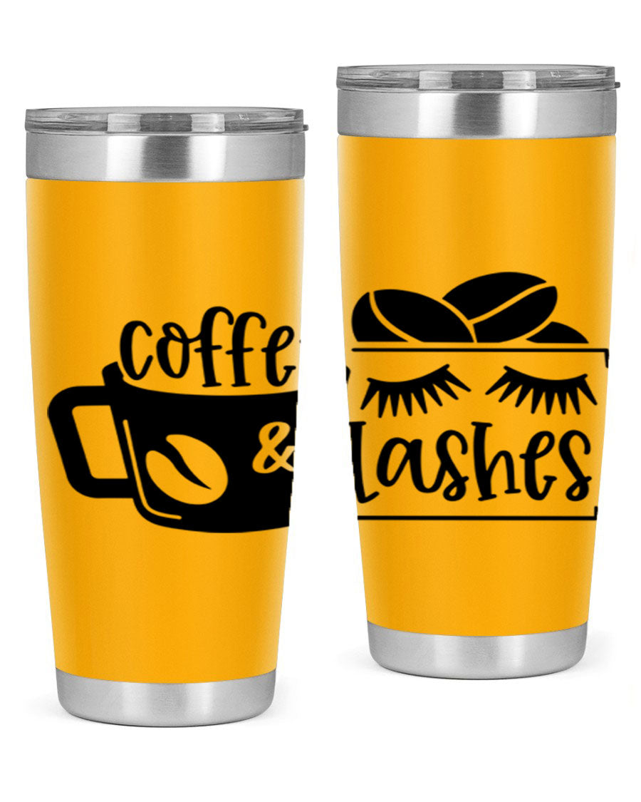 Coffee Lashes 176# Tumbler in stainless steel with a stylish design, perfect for hot and cold beverages.
