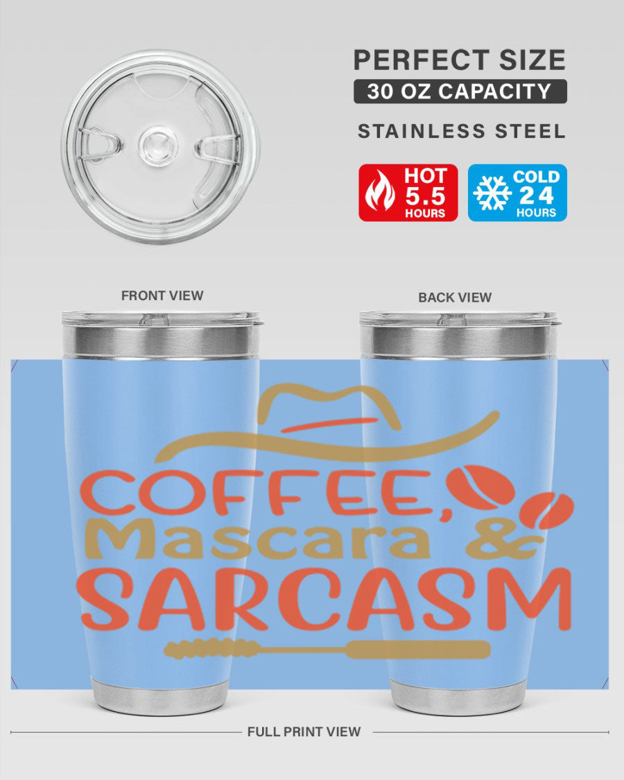 Coffee Mascara Sarcasm 21# Cotton Tank featuring a humorous coffee-themed design, perfect for casual wear.