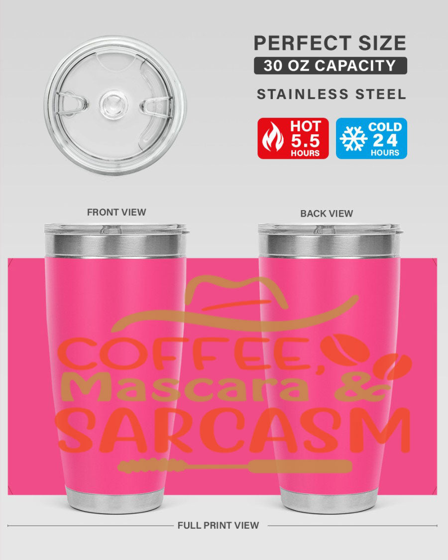 Coffee Mascara Sarcasm 21# Cotton Tank featuring a humorous coffee-themed design, perfect for casual wear.