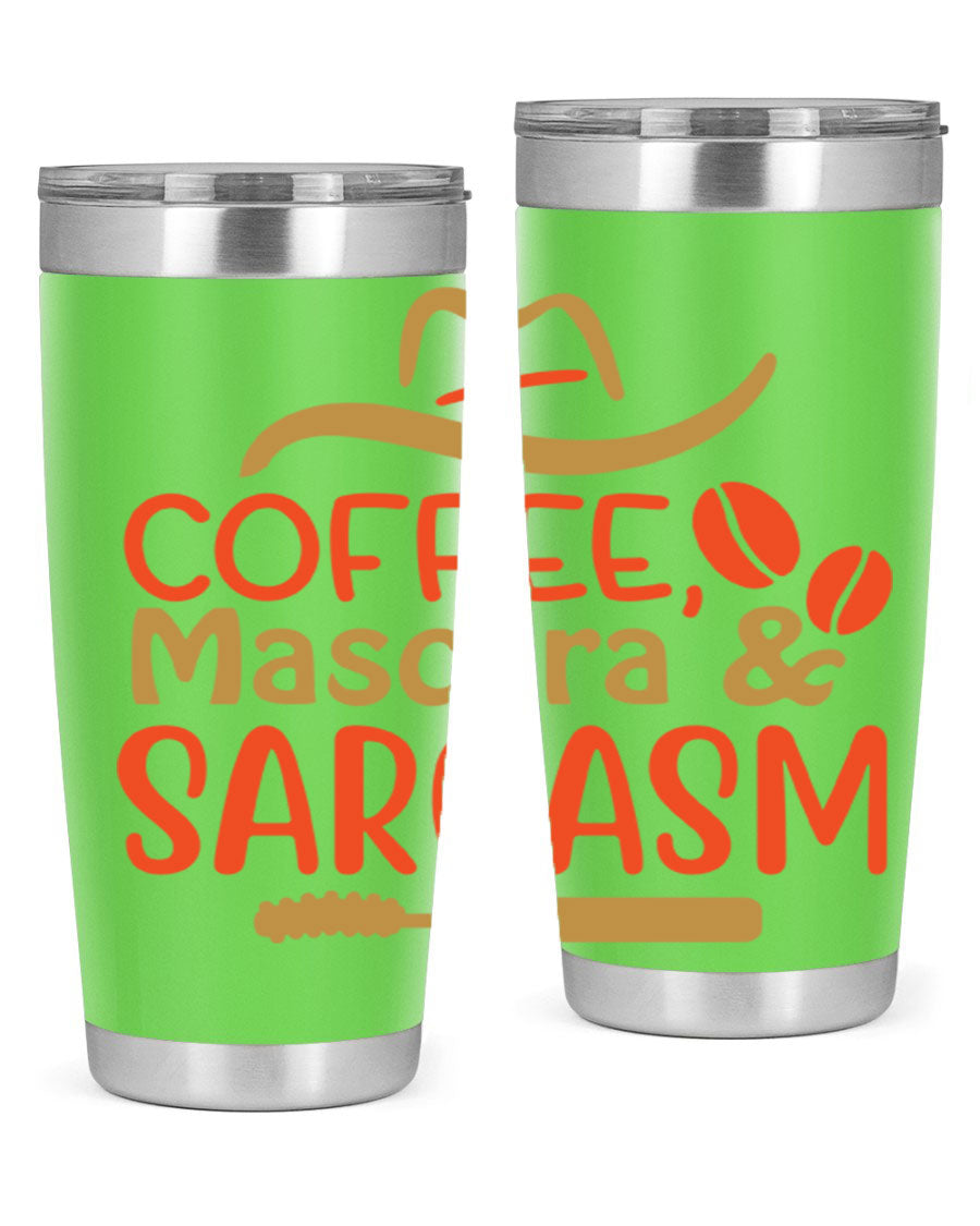Coffee Mascara Sarcasm 21# Cotton Tank featuring a humorous coffee-themed design, perfect for casual wear.