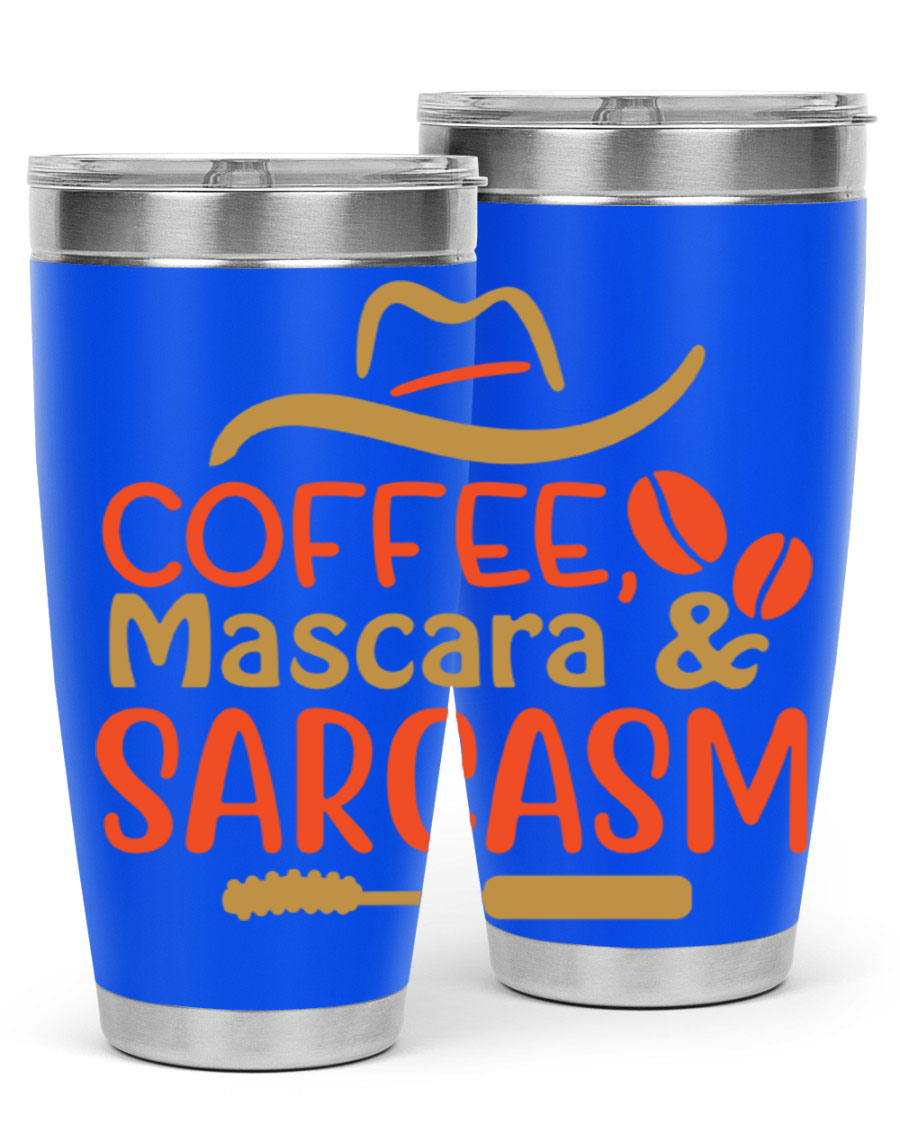 Coffee Mascara Sarcasm 21# Cotton Tank featuring a humorous coffee-themed design, perfect for casual wear.