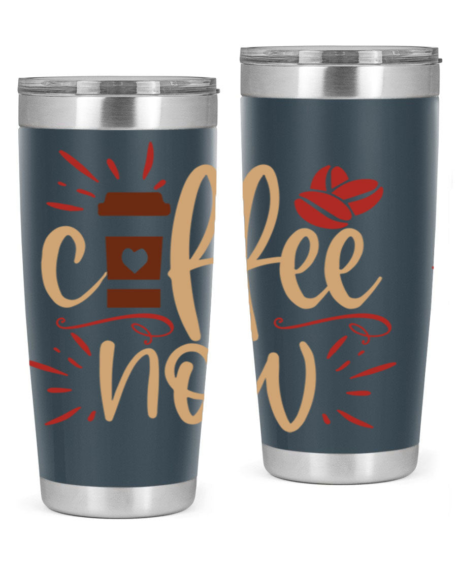 Coffee Now 216# Tumbler in 20oz and 30oz sizes, showcasing double wall vacuum stainless steel design with copper lining.