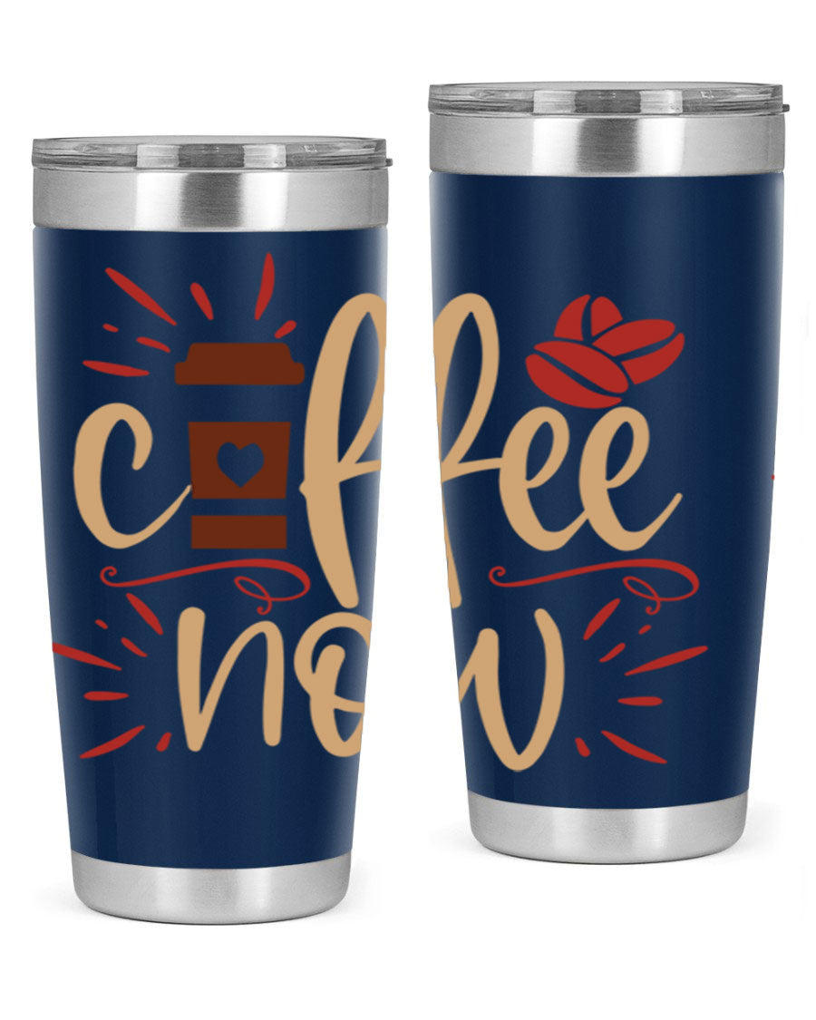 Coffee Now 216# Tumbler in 20oz and 30oz sizes, showcasing double wall vacuum stainless steel design with copper lining.