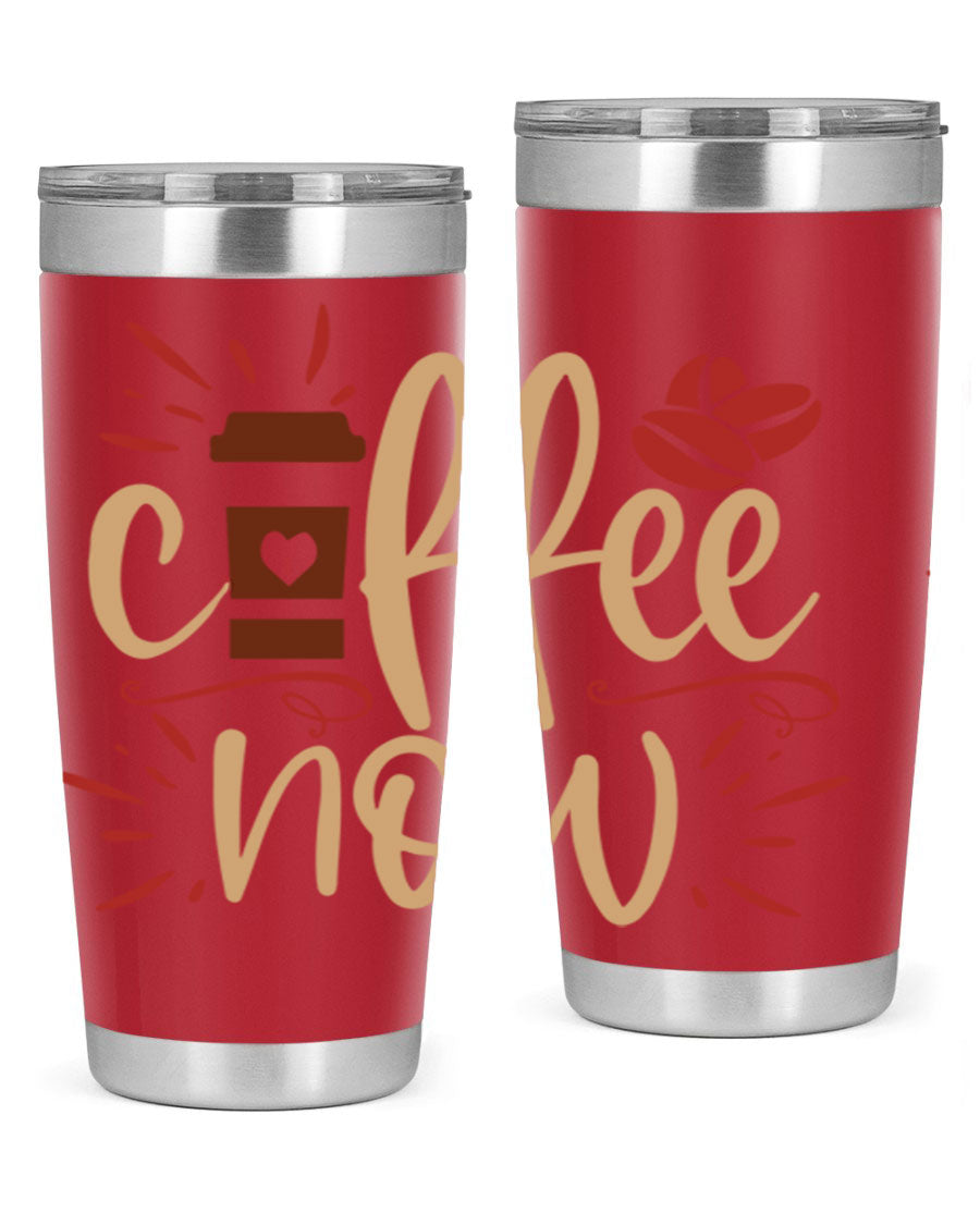 Coffee Now 216# Tumbler in 20oz and 30oz sizes, showcasing double wall vacuum stainless steel design with copper lining.