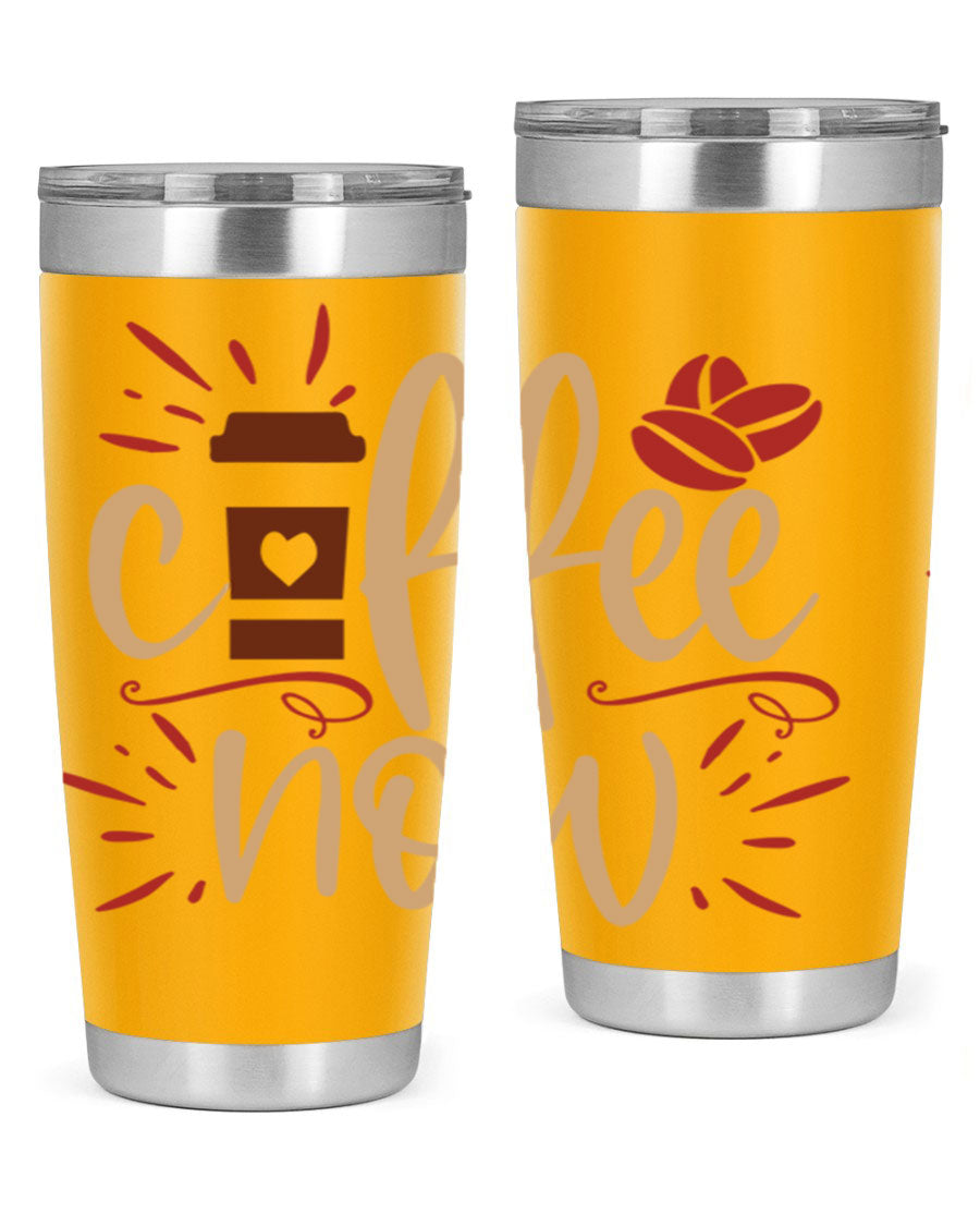 Coffee Now 216# Tumbler in 20oz and 30oz sizes, showcasing double wall vacuum stainless steel design with copper lining.