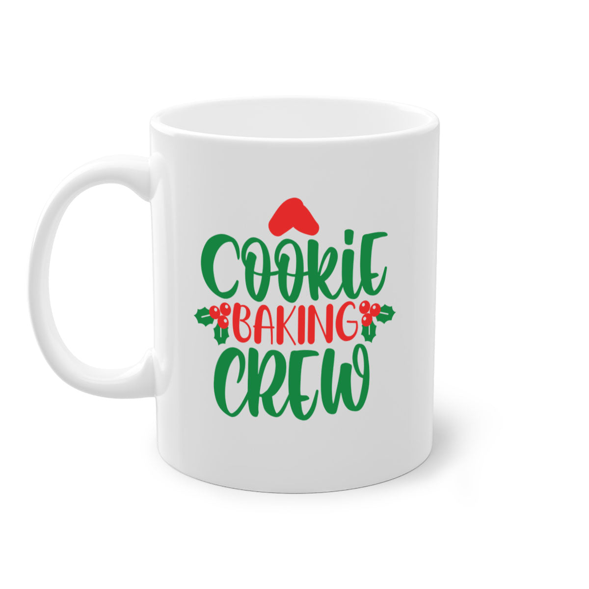 Cookie Baking Crew Style 133# Mug with colored handle and glossy finish, available in multiple colors and sizes.