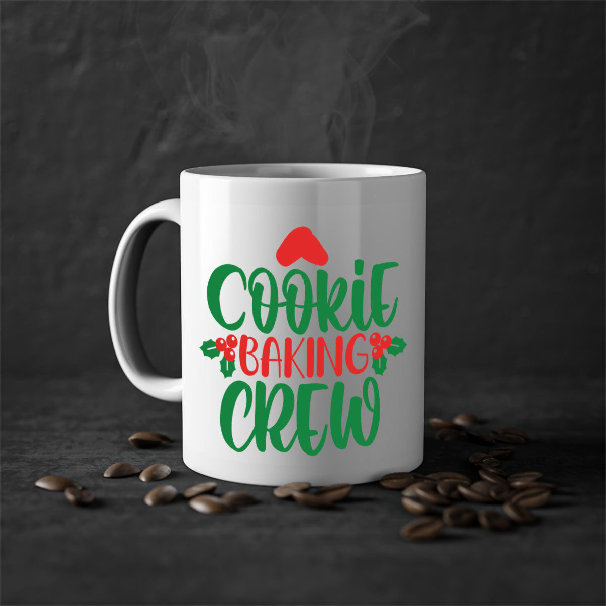 Cookie Baking Crew Style 133# Mug with colored handle and glossy finish, available in multiple colors and sizes.