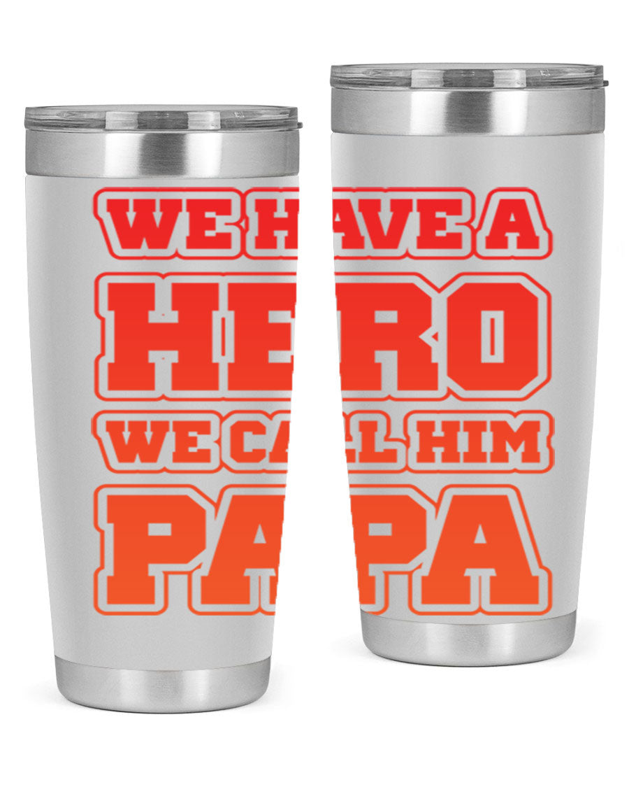 Cool Daddy T-shirt design 43# with a stylish 20oz stainless steel tumbler, showcasing its modern design and functionality.