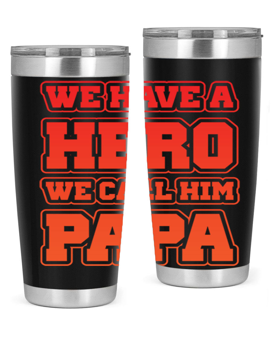Cool Daddy T-shirt design 43# with a stylish 20oz stainless steel tumbler, showcasing its modern design and functionality.