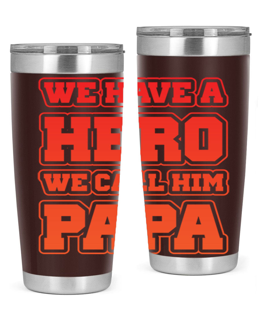 Cool Daddy T-shirt design 43# with a stylish 20oz stainless steel tumbler, showcasing its modern design and functionality.