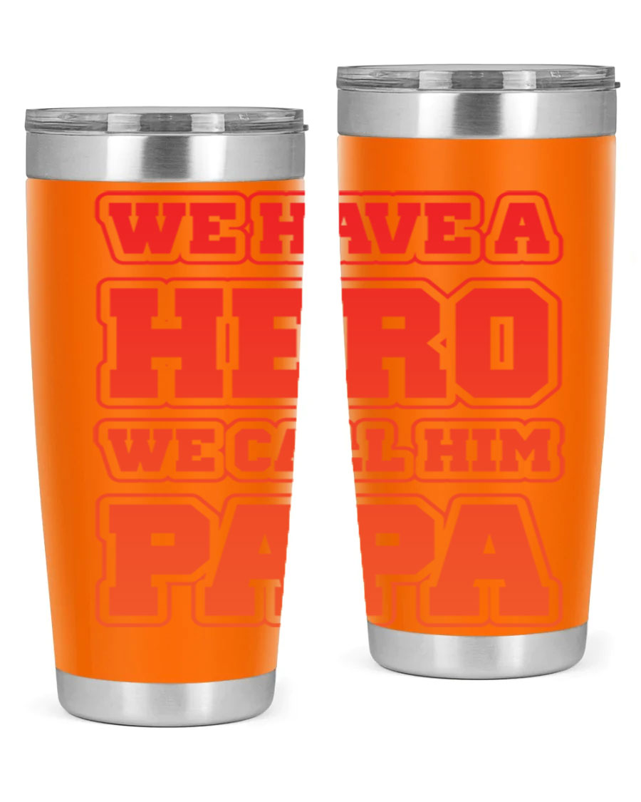 Cool Daddy T-shirt design 43# with a stylish 20oz stainless steel tumbler, showcasing its modern design and functionality.