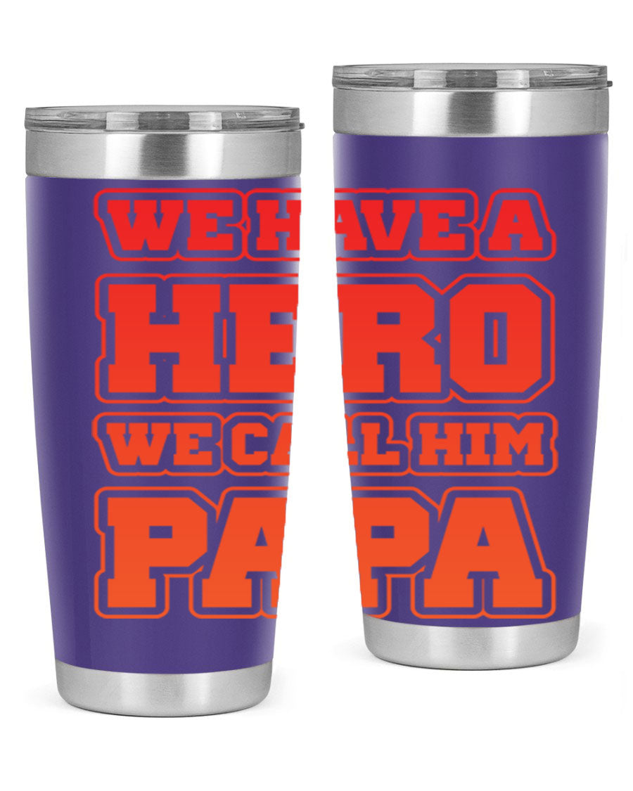 Cool Daddy T-shirt design 43# with a stylish 20oz stainless steel tumbler, showcasing its modern design and functionality.