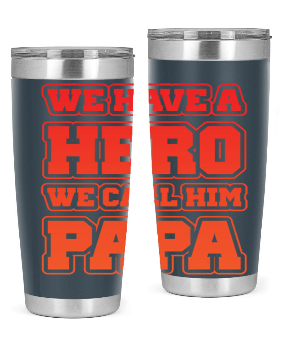 Cool Daddy T-shirt design 43# with a stylish 20oz stainless steel tumbler, showcasing its modern design and functionality.