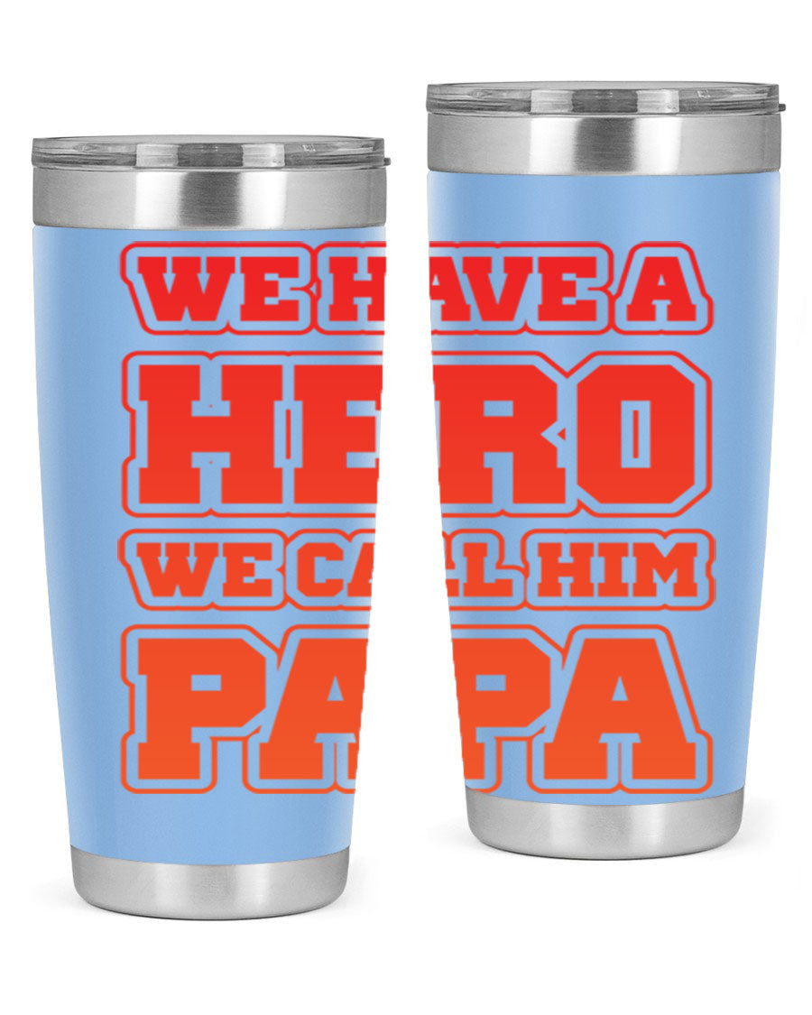 Cool Daddy T-shirt design 43# with a stylish 20oz stainless steel tumbler, showcasing its modern design and functionality.