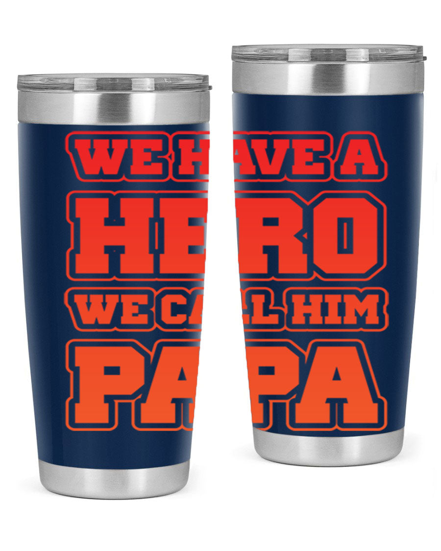 Cool Daddy T-shirt design 43# with a stylish 20oz stainless steel tumbler, showcasing its modern design and functionality.