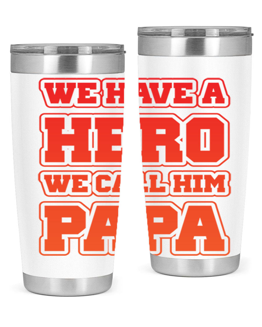 Cool Daddy T-shirt design 43# with a stylish 20oz stainless steel tumbler, showcasing its modern design and functionality.