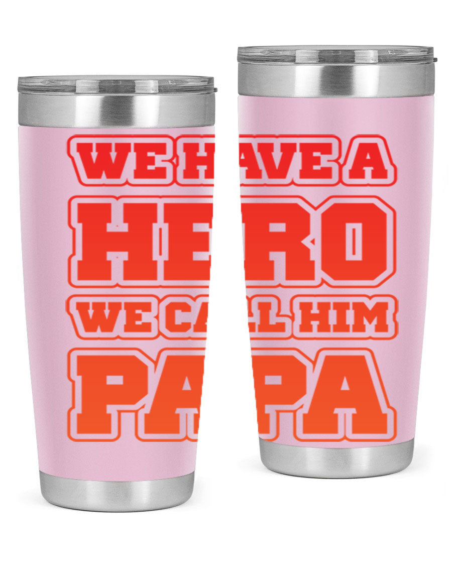 Cool Daddy T-shirt design 43# with a stylish 20oz stainless steel tumbler, showcasing its modern design and functionality.