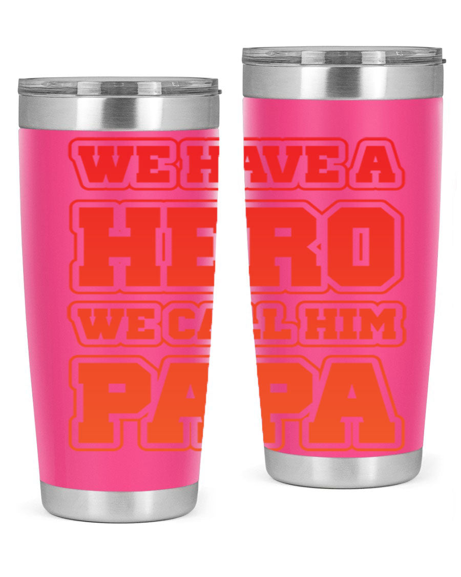 Cool Daddy T-shirt design 43# with a stylish 20oz stainless steel tumbler, showcasing its modern design and functionality.