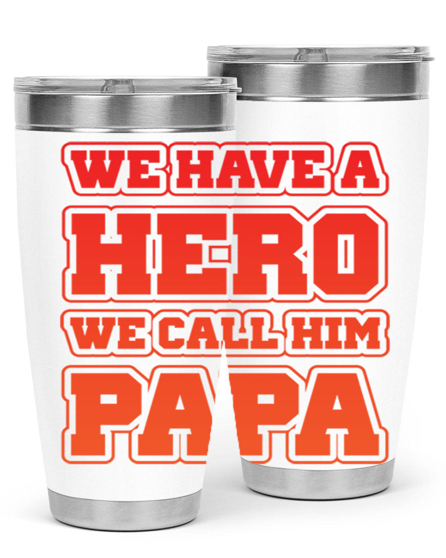 Cool Daddy T-shirt design 43# with a stylish 20oz stainless steel tumbler, showcasing its modern design and functionality.