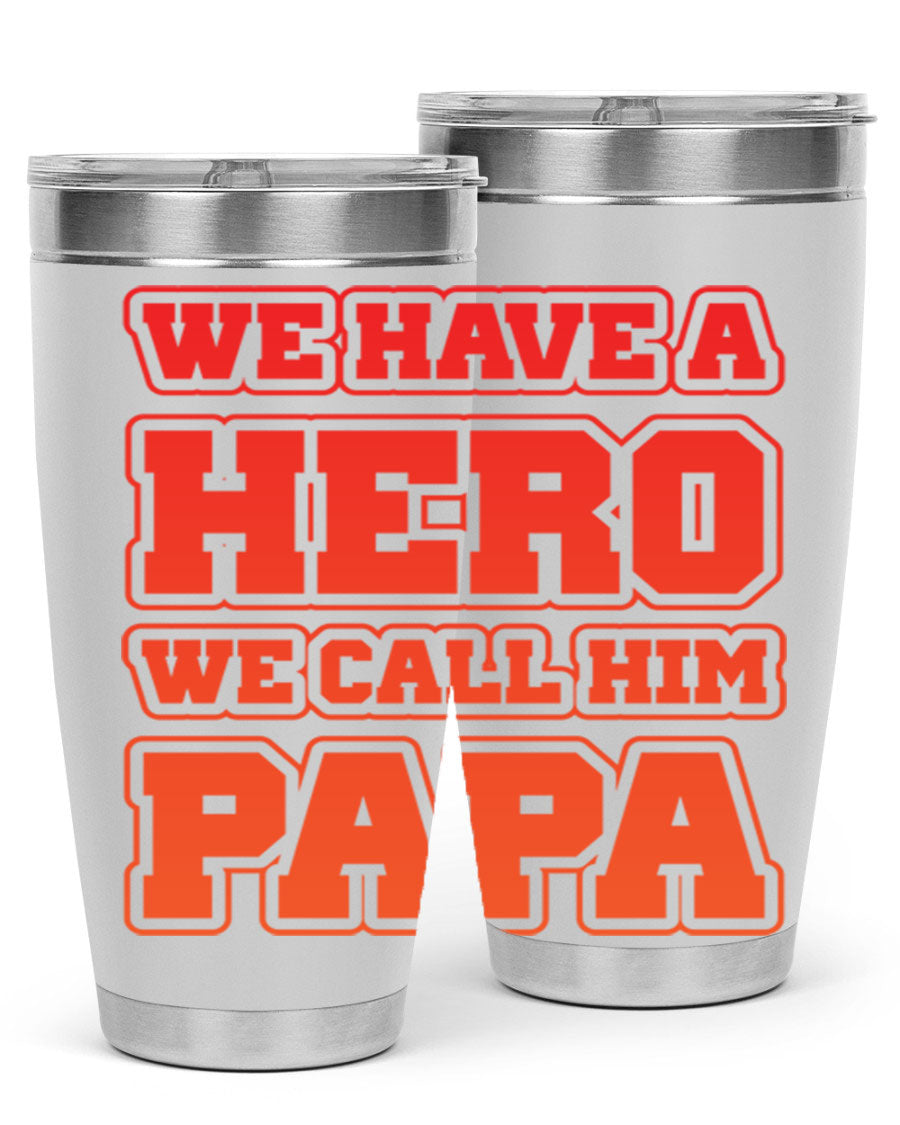 Cool Daddy T-shirt design 43# with a stylish 20oz stainless steel tumbler, showcasing its modern design and functionality.