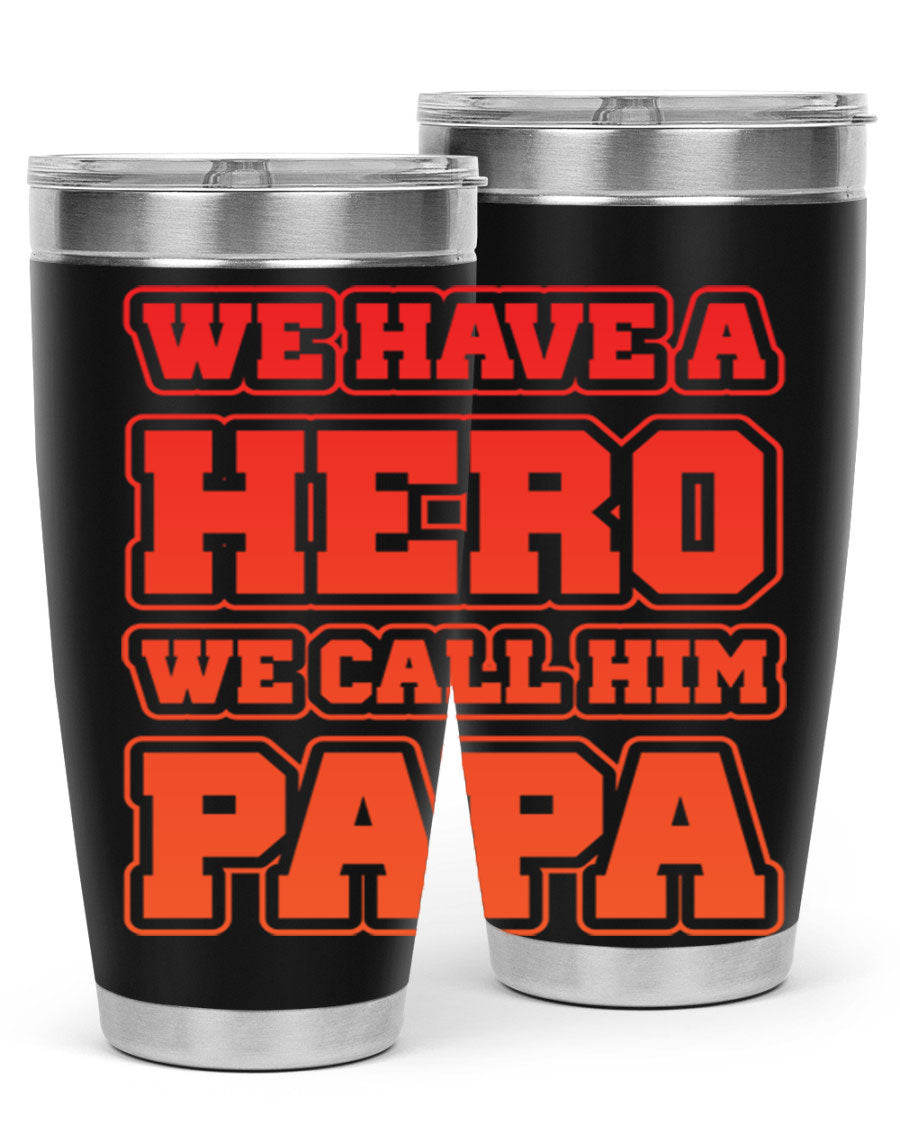 Cool Daddy T-shirt design 43# with a stylish 20oz stainless steel tumbler, showcasing its modern design and functionality.