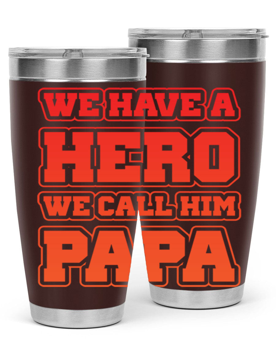Cool Daddy T-shirt design 43# with a stylish 20oz stainless steel tumbler, showcasing its modern design and functionality.