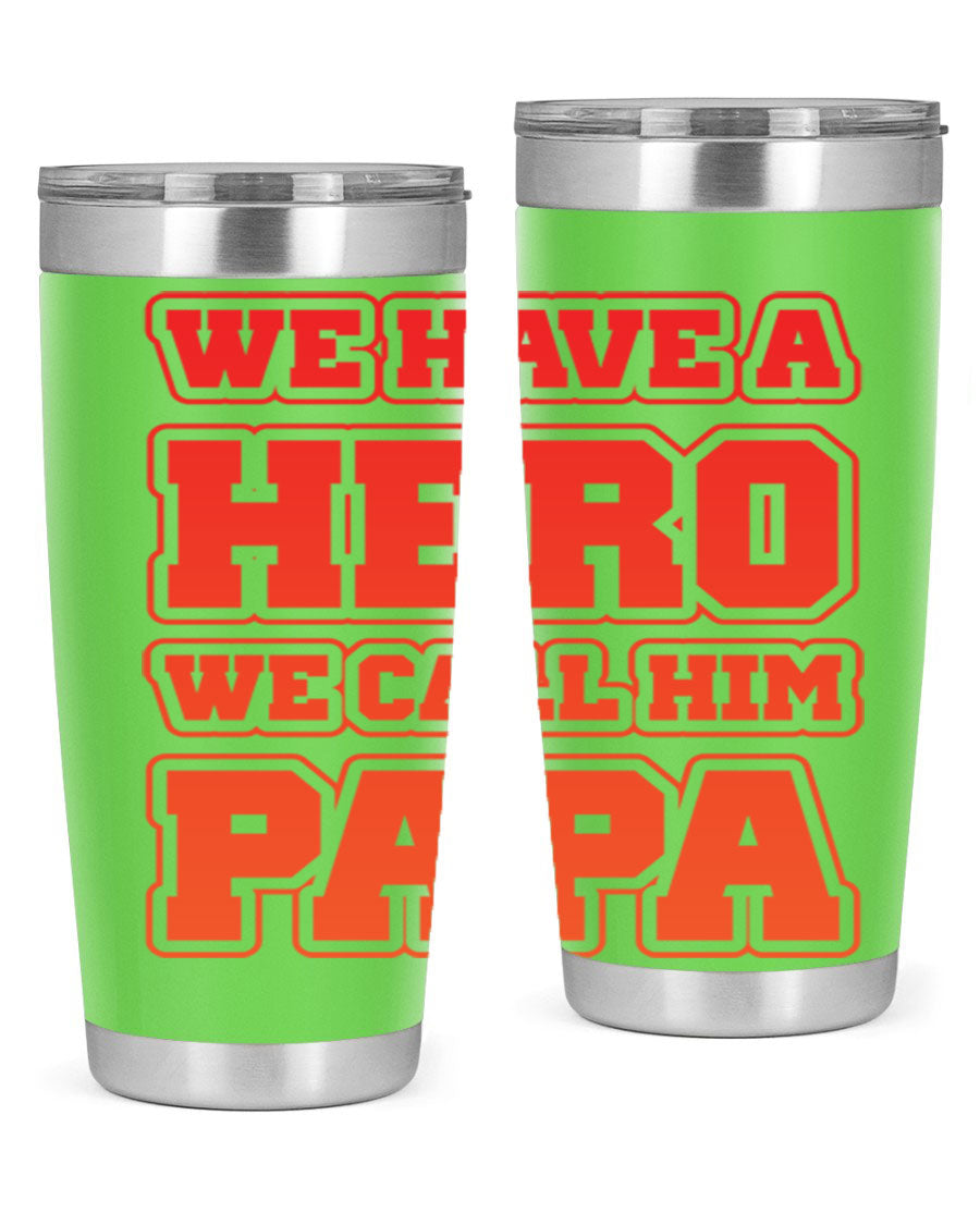 Cool Daddy T-shirt design 43# with a stylish 20oz stainless steel tumbler, showcasing its modern design and functionality.