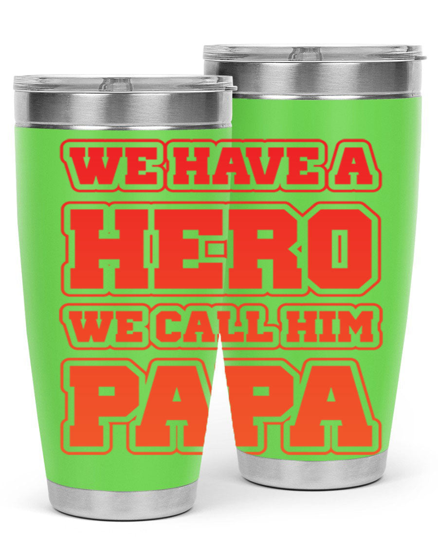 Cool Daddy T-shirt design 43# with a stylish 20oz stainless steel tumbler, showcasing its modern design and functionality.