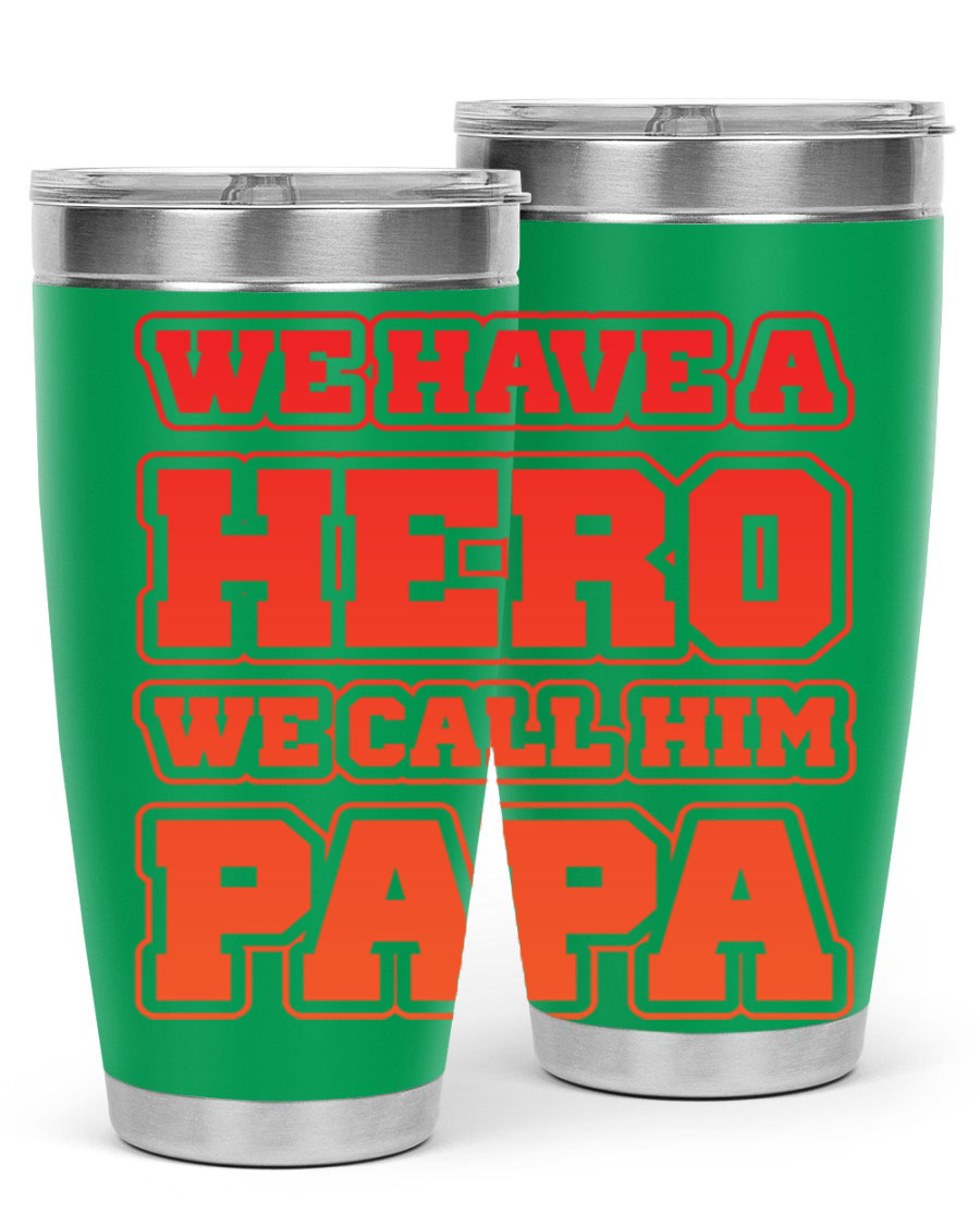 Cool Daddy T-shirt design 43# with a stylish 20oz stainless steel tumbler, showcasing its modern design and functionality.