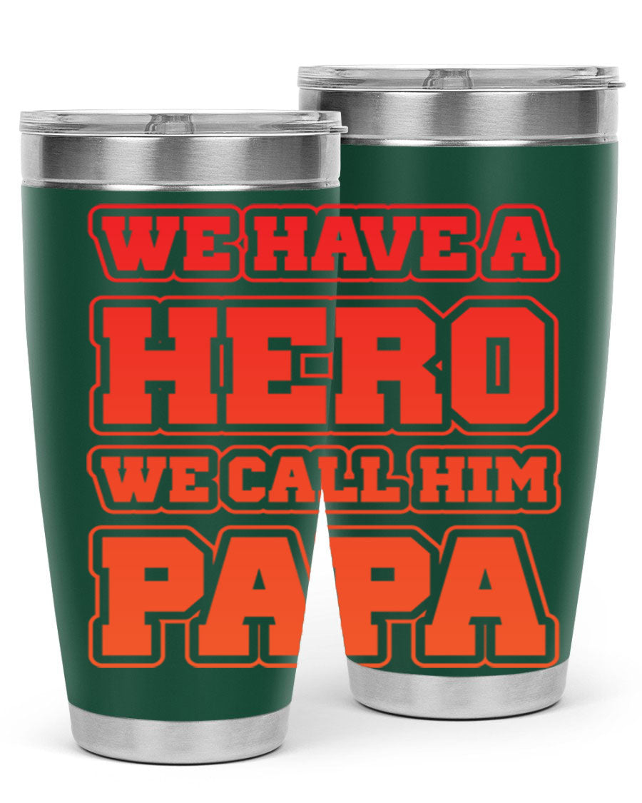 Cool Daddy T-shirt design 43# with a stylish 20oz stainless steel tumbler, showcasing its modern design and functionality.