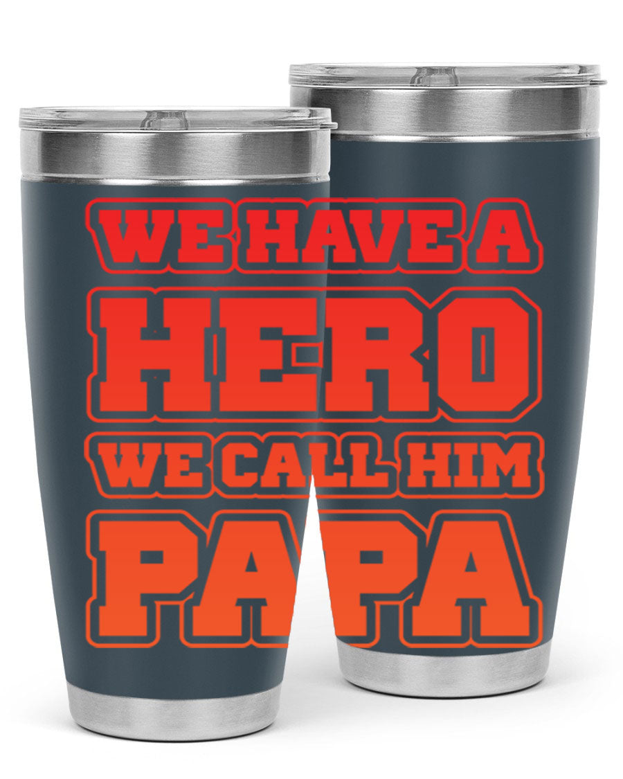 Cool Daddy T-shirt design 43# with a stylish 20oz stainless steel tumbler, showcasing its modern design and functionality.