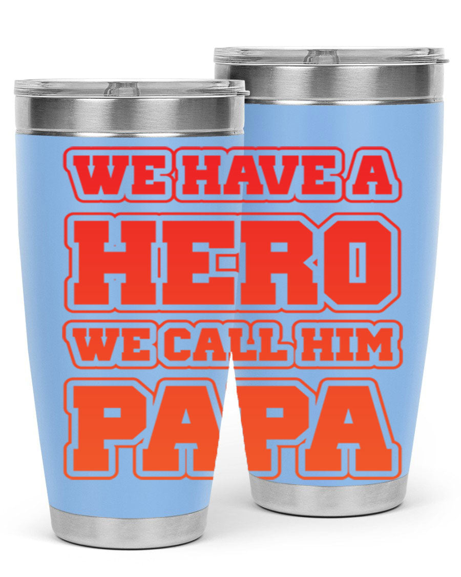 Cool Daddy T-shirt design 43# with a stylish 20oz stainless steel tumbler, showcasing its modern design and functionality.